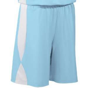   Basketball Shorts Outside COLUMBIA BLUE, Inside WHITE YS 7 INSEAM