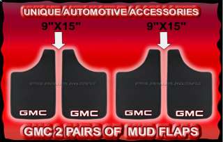 4PC GMC 9X15 MUD GUARDS FLAPS FOR X OVERS TRUCKS & SUV  