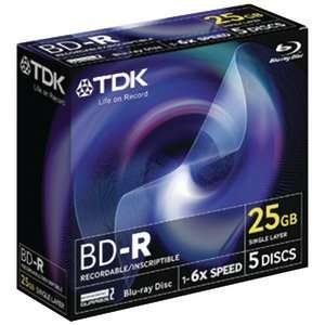   Blu Ray Disc Bd Rs (5 Pk) (Computer Media / Blu Ray Bd R/Bd Re