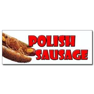   12 POLISH SAUSAGE DECAL sticker sandwich concession 