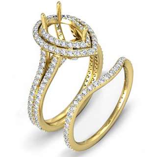 2C Diamond Engagement Ring Pear Bridal Setting 18k 5sz  