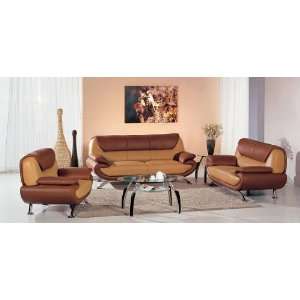   Modern Light Brown/Dark Brown Living Room Furniture