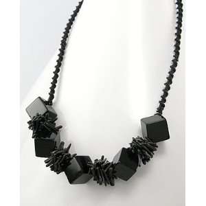  Onyx and Black Coral Necklace 