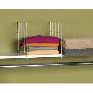 Household Essentials White Set Of Two Shelf Dividers  
