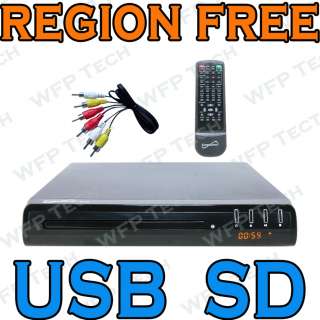 All REGION FREE Multi ZONE NTSC/PAL DivX USB DVD PLAYER  