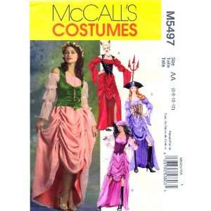 McCalls 5497 Costume Sewing Pattern Gypsy Devil Pirate Dress Size 6 