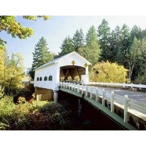  Rochester Covered Bridge, Oregon by unknown. Size 16.00 X 12.63 Art 