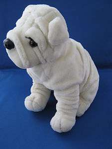 Shar Pei Wrinkle Dog Puppy Plush Stuffed Animal Toy 10  
