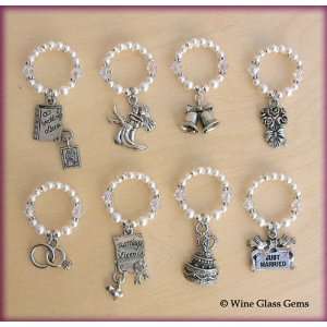  Custom Wedding Wine Charms