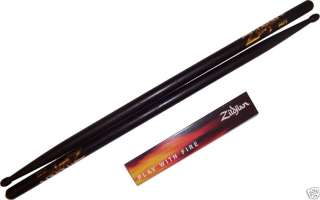 Zildjian Drum Sticks Jazz Wood Black Drumsticks   3 PR  