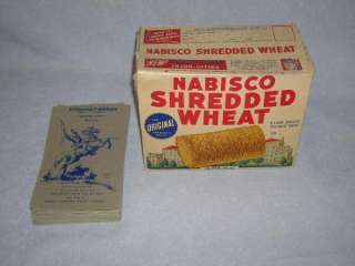   Shredded Wheat Straight Arrow INJUN UITY Cards Book 1 w/Cereal Box