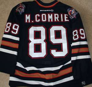Mike Comrie Edmonton Oilers NHL Game Worn Jersey MeiGray COA 2000 01 