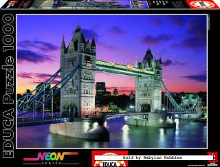 NEW EDUCA jigsaw puzzle 1000 pcs Neon   Tower Bridge, London 10113 