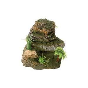  Design Elements Rocky Nook w/Palms Aquarium Ornament   7.5 