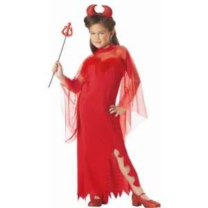  Childs Sheer Devil Girl Halloween Costume (Size Small 6 