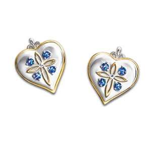  Blessed Daughter Diamond and Sapphire Earrings Jewelry