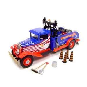  1934 FORD TOW TRUCK RED 124 DIECAST MODEL Toys & Games