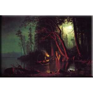   Fish by Torchlight 30x20 Streched Canvas Art by Bierstadt, Albert