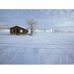  Old House in Winter, West Yellowstone, Montana, United 