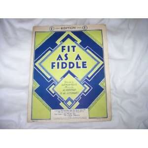   Fiddle (Sheet Music) Arthur Freed / Al Hoffman / Al Goodhart Books