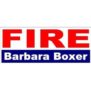  FIRE Barbara Boxer anti obama bumper sticker Automotive