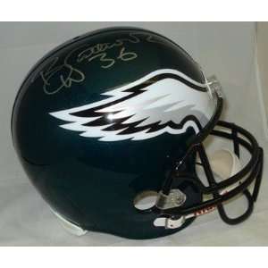 Brian Westbrook Autographed Helmet   Eagles FS JSA   Autographed NFL 