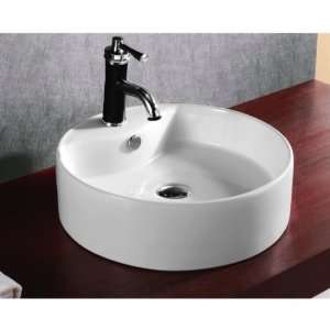  Caracalla CA4104 Circular White Ceramic Vessel Bathroom 