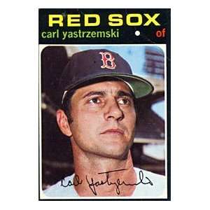 Carl Yastrzemski Unsigned 1971 Topps Card