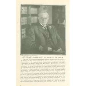  1911 Print Champ Clark Speaker of the House Everything 