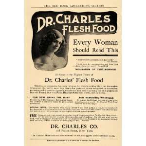  1904 Ad Dr Charles Company Flesh Food Develop Bust Fat 