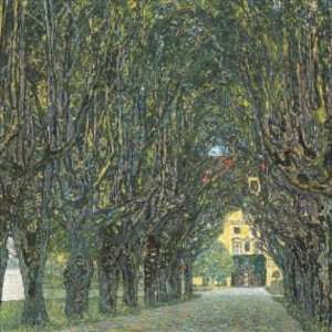  Gustav Klimt 31.5W by 31.5H  Allee im Park Von Schloss 