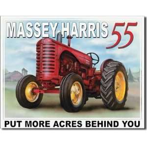 Massey Harris 55 Tractor Put More Acres Behind You Retro Vintage Tin 