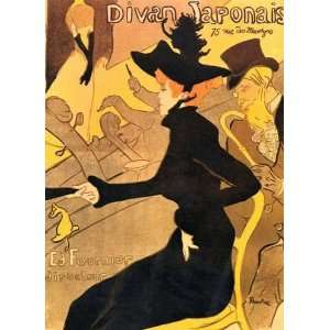 Henri de Toulouse Lautrec 26W by 36H  Le divan japonais CANVAS 