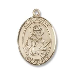  14kt Gold St. Isidore of Seville Medal Jewelry