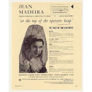  1957 Met Opera Contralto Jean Madeira Photo Booking Print 