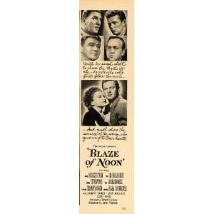  1947 Ad Blaze of Noon Movie John Farrow Anne Baxter 