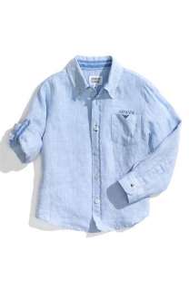 Armani Junior Linen Shirt (Toddler & Little Boys)  