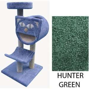  Kitty Face Cat House Round Bed&Cradle Hunter Green (Hunter 