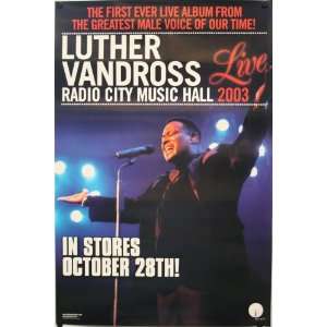 Luther Vandross Live 2003 Radio City Music Hall 25x37 Poster