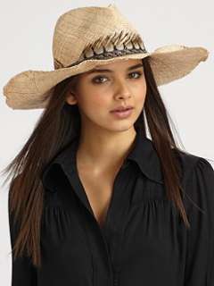 Eugenia Kim   Cassidy Pheasant Feather Accented Straw Sunhat