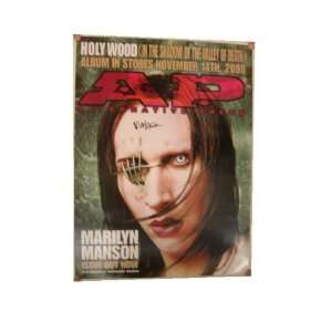 Marilyn Manson Poster Signed Holywood