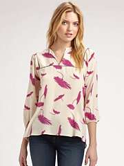    Silk Yoke Blouse  