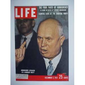 Nikita Khrushchev Moscow December 2 1957 Life Magazine Matted Ready 