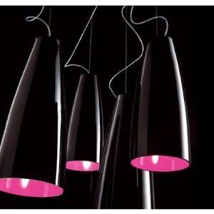  Pasha Pendant in Chrome Height 18.11, Shade Color Black 