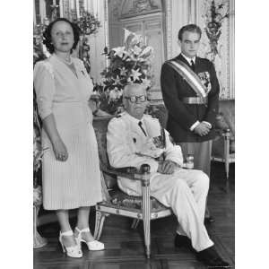  Princess Ghislaine, Louis II and Prince Rainier Standing 