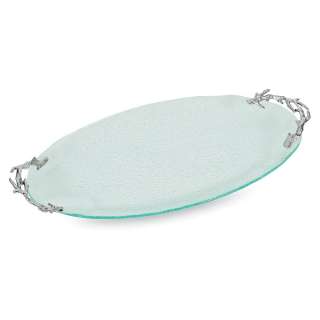 Michael Aram Ocean Coral Glass Platter, Large  