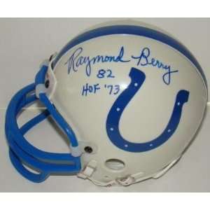 Raymond Berry Signed Mini Helmet   HOF 73 JSA   Autographed NFL Mini 