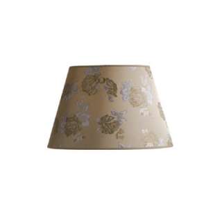   in. Wide Mix and Match Barrel Pendant Shade, Beige Floral Silk Fabric