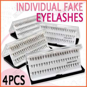 240x Fake Black False Eyelashes Extension 8/10/12/14mm  