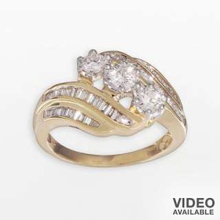 10k Gold 1 ct. T.W. Diamond Swirl Ring  Kohls